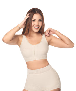 Post-operative bra with shaping girdle: Bust support &amp; tummy control (REF. C-031)