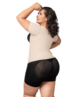 Cinturilla Colombiana con Mangas : Waist Trainer con Posture Control ( Ref. O-062)