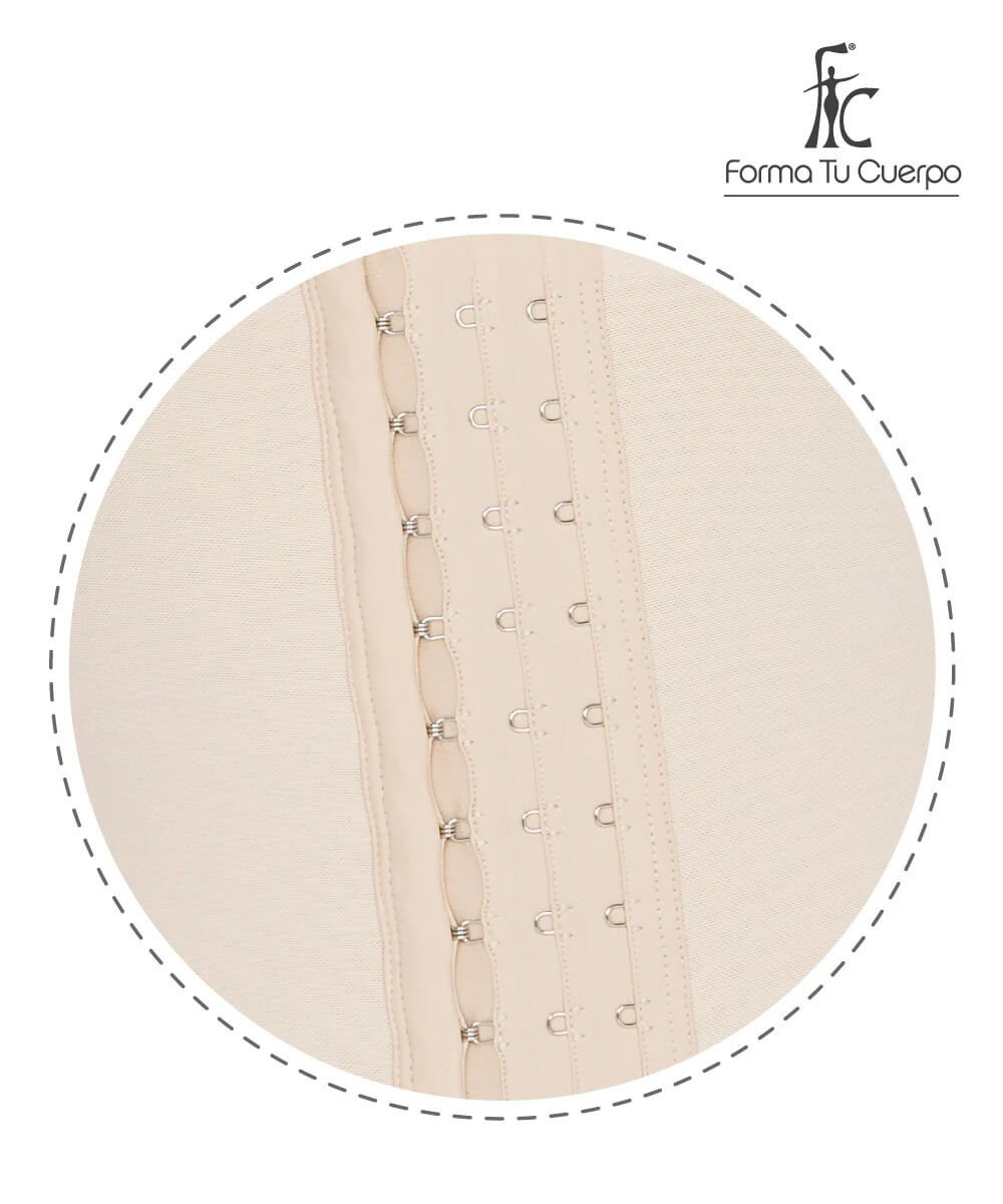 Faja reloj de arena hasta la rodilla con tiras, broche central y cremallera perineal ( Ref. O-021 )