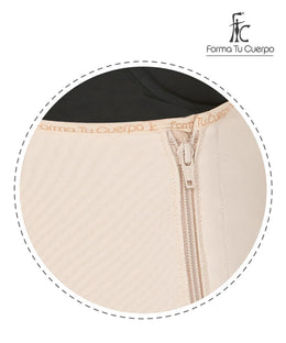 Faja moldeadora con manga corta hasta la rodilla y  cremallera lateral ( Ref. O-024 )