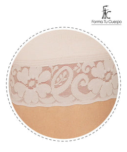 Faja moldeadora con manga corta hasta la rodilla y  cremallera lateral ( Ref. O-024 )